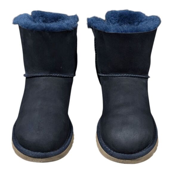 UG Mini Bailey Bow 'Navy' Winter Boot Size 6 - Picture 4 of 9